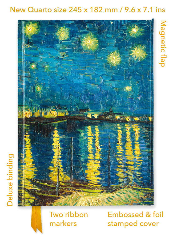 Premium Notizbuch Quartformat: Vincent van Gogh, Sternennacht über der Rhone main product photo