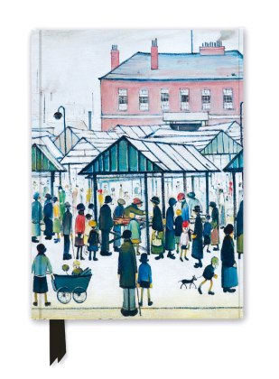 Premium Notizbuch DIN A5: L. S. Lowry, Marktszene in der Nordstadt