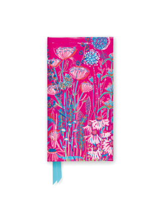 Schmales Hardcover-Notizbuch: Lucy Innes Williams, Pinkfarbenes Gartenhaus