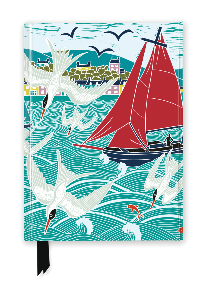 Premium Notizbuch DIN A5: Kate Heiss, Seeschwalben bei Flut main product photo