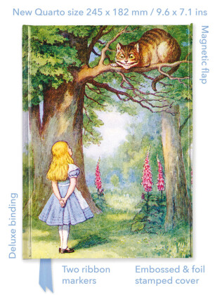 Premium Notizbuch Quartformat: John Tenniel, Alice und die Grinsekatze
