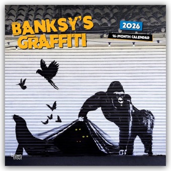 Banksy's Graffiti 2026 - 16-Monatskalender