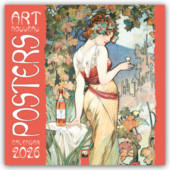 Art Nouveau Posters - Jugendstil 2026 - Original Flame Tree Publishing-Kalender [Kalender]