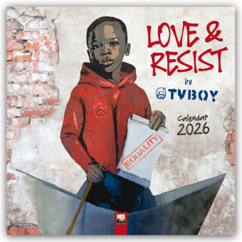 Love & Resist by TVBOY - Kunstkalender 2026 - Original Flame Tree Publishing-Kalender [Kalender]