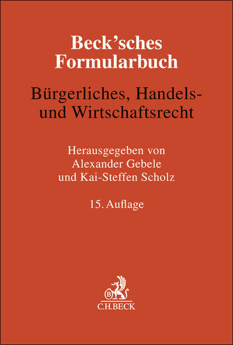 Beck'sches Formularbuch Bürgerliches, Handels- und Wirtschaftsrecht main product photo