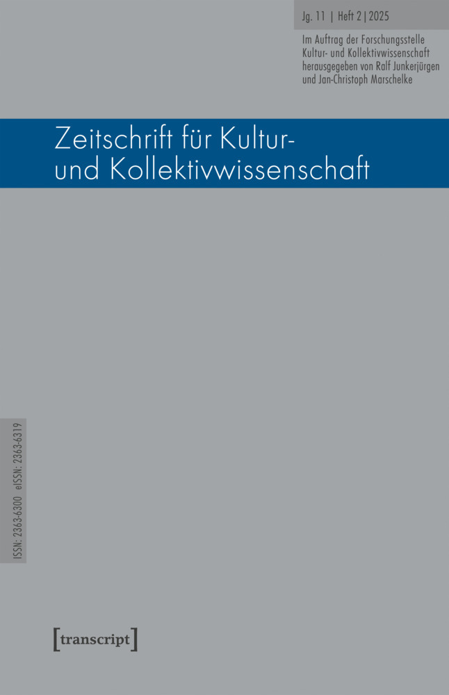 Zeitschrift für Kultur- und Kollektivwissenschaft main product photo