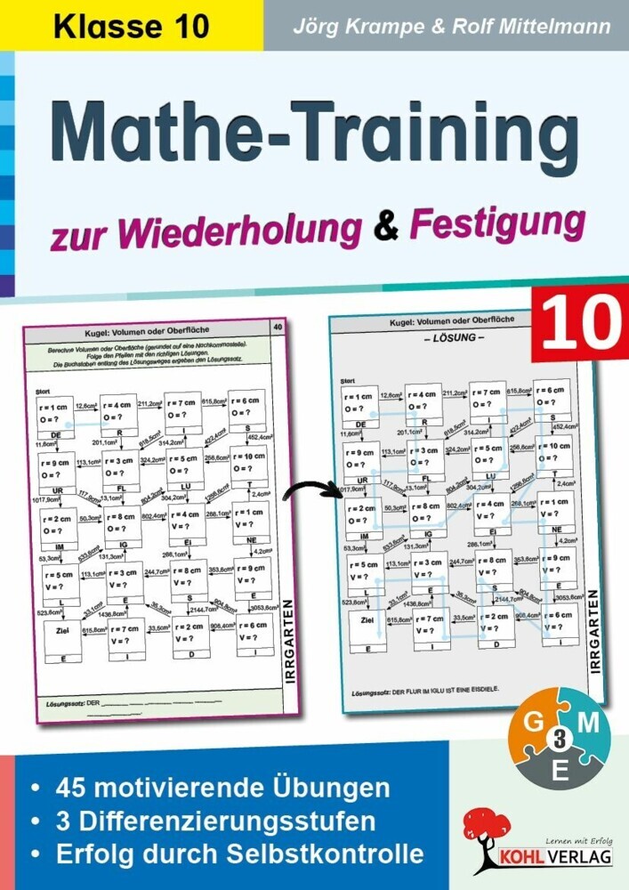 Mathe-Training zur Wiederholung und Festigung / Klasse 10 main product photo