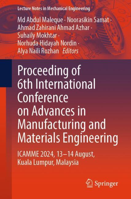 Proceeding of 6th International Conference on Advances in Manufacturing and Materials Engineering main product photo