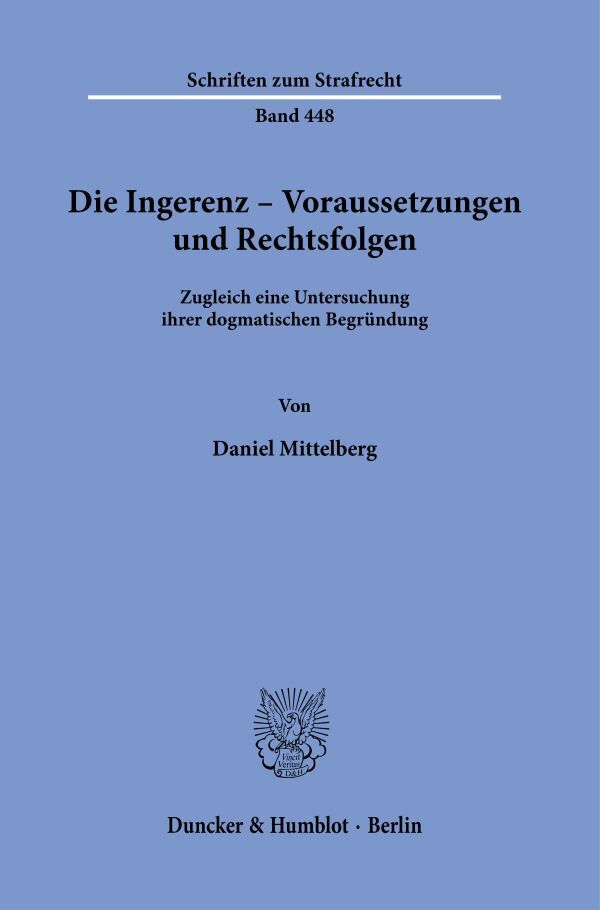 Die Ingerenz - Voraussetzungen und Rechtsfolgen main product photo