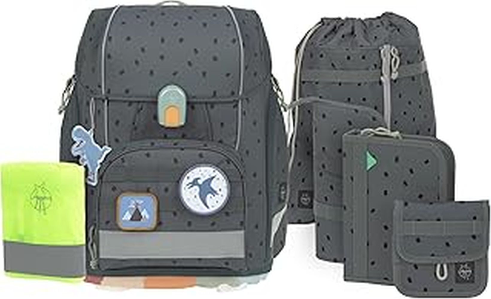 Schulranzen-Set BOXY UNIQUE (30x25x42) 7-teilig in speckles anthracite main product photo