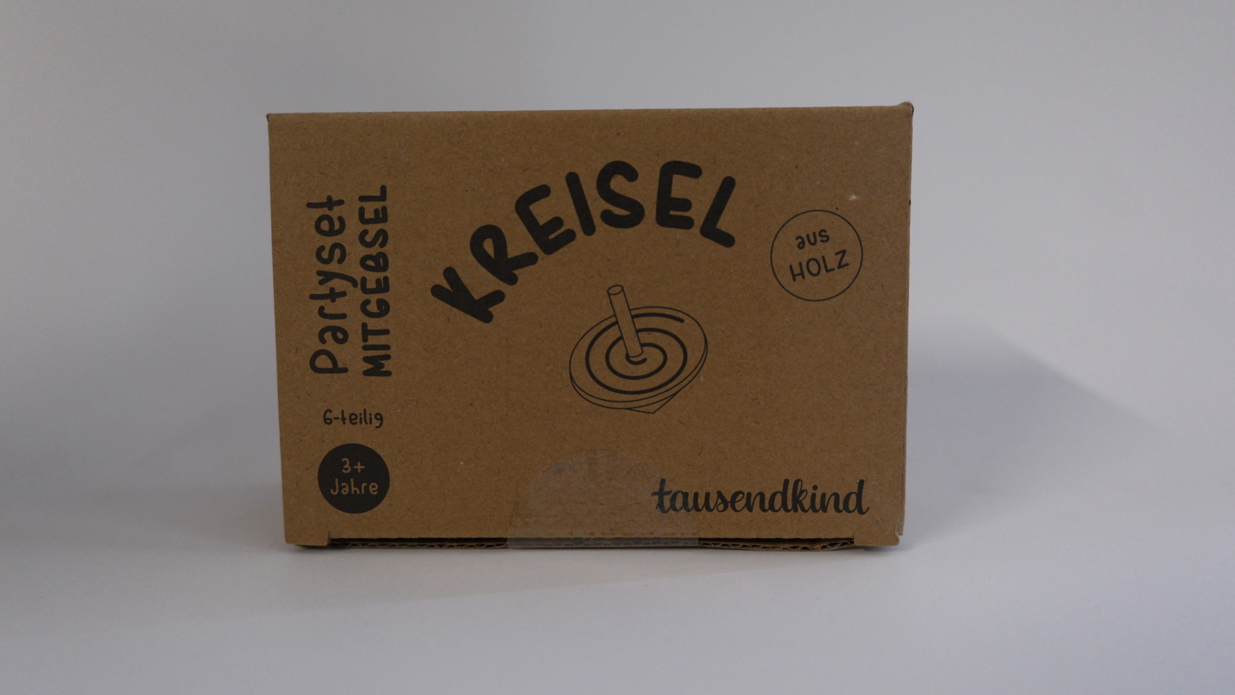 Geschicklichkeitsspiel KREISEL 6er-Set aus Holz main product photo