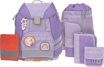 Schulranzen-Set FLEXY UNIQUE (30x25x40) 7-teilig in violet/lavender