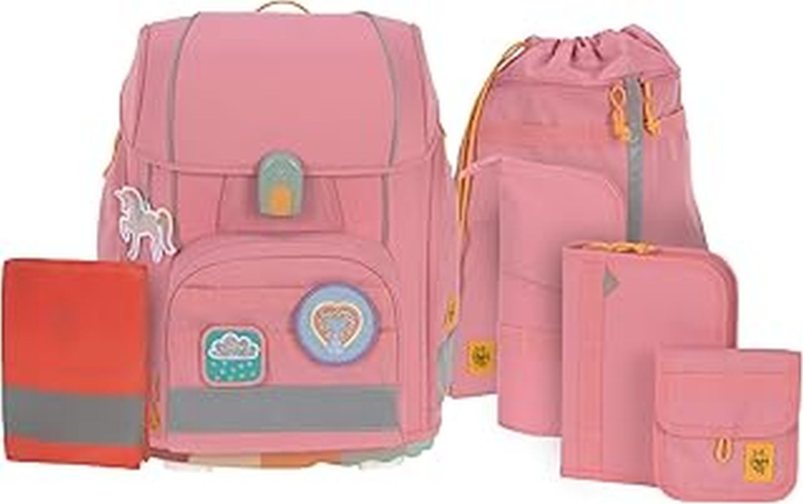 Schulranzen-Set UNIQUE (30x25x41) 9-teilig in pink main product photo