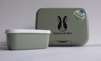 Brotdose HASENBROT-BOX 3-teilig in organic green/weiss