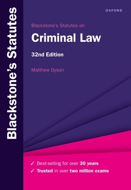 Blackstone's Statutes on Criminal Law main product photo