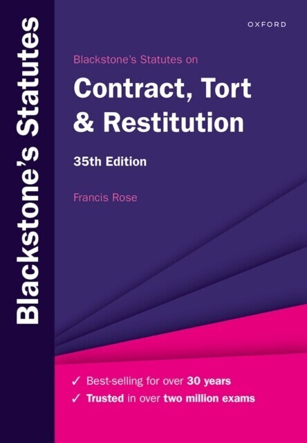 Blackstone's Statutes on Contract, Tort & Restitution main product photo