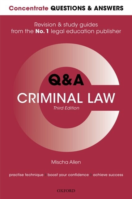 Concentrate Questions and Answers Criminal Law main product photo