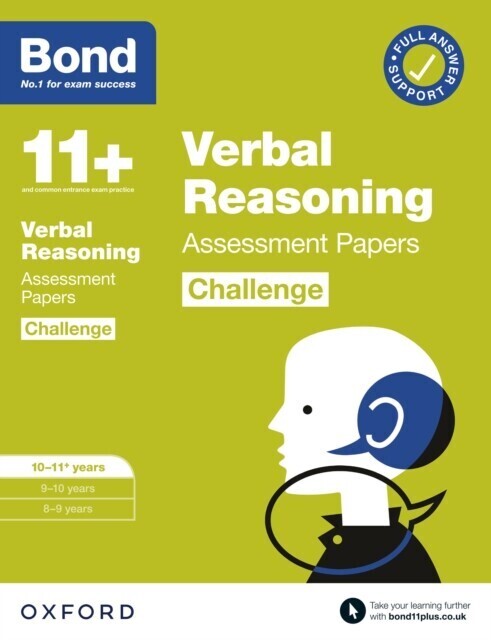 Bond 11+: Bond 11+ Verbal Reasoning Challenge Assessment Papers 10-11 years: Ready for the 2024 exam main product photo