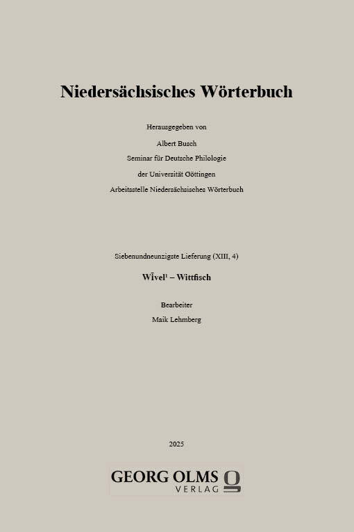 Niedersächsisches Wörterbuch main product photo