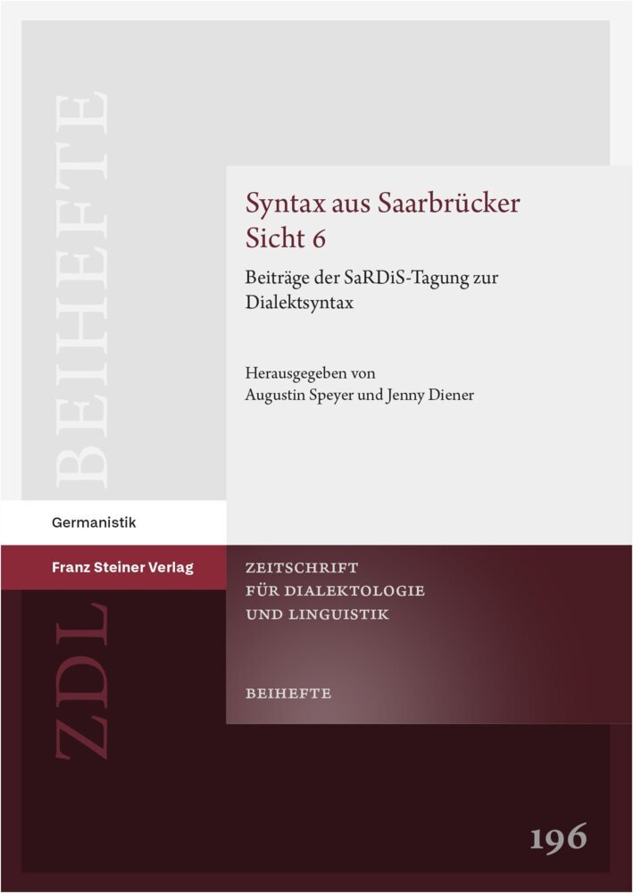 Syntax aus Saarbrücker Sicht 6 main product photo