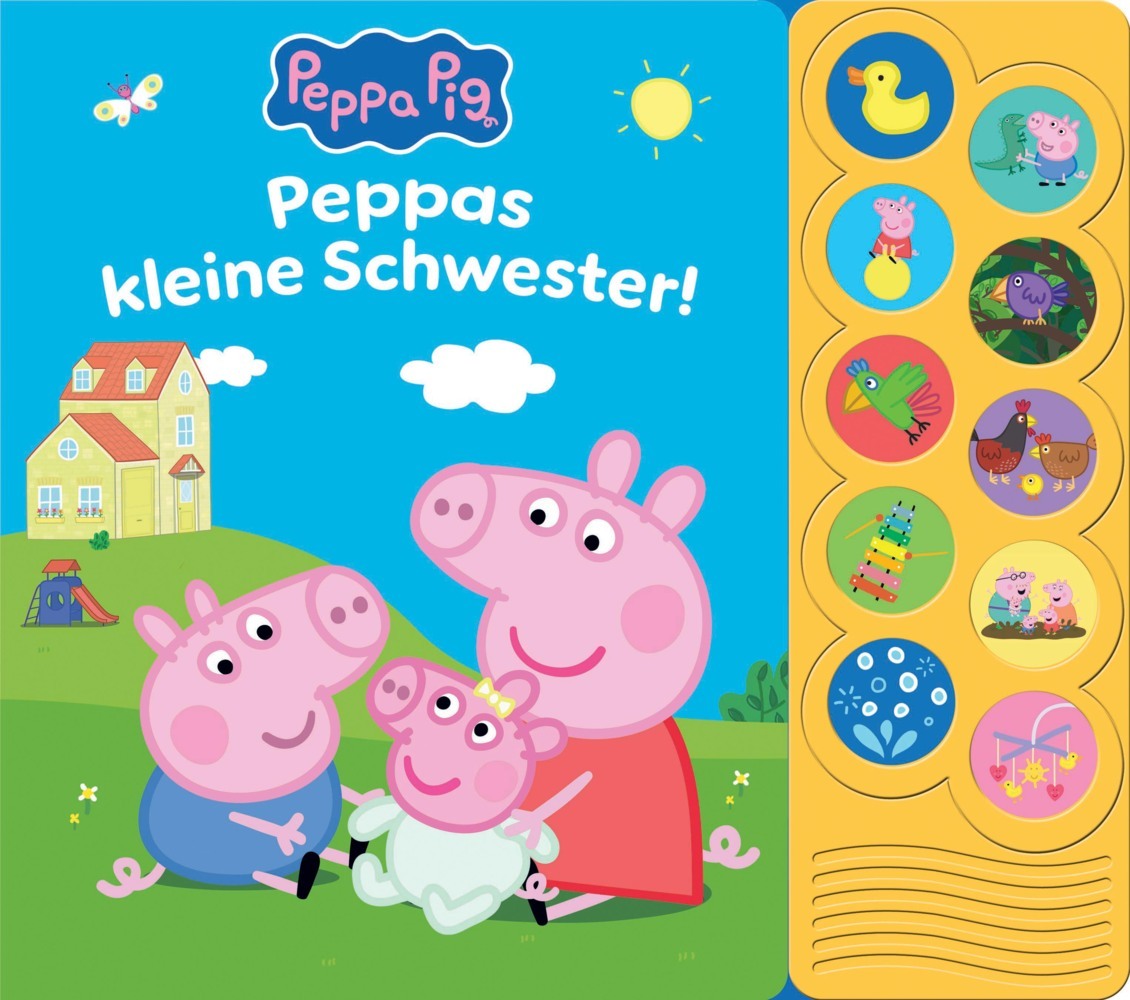 Peppa Pig - Peppas kleine Schwester! - Interaktives Pappbilderbuch mit 10 lustigen Geräuschen main product photo