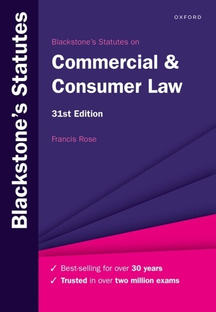 Blackstone's Statutes on Commercial & Consumer Law main product photo