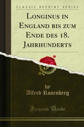 Longinus in England bis zum Ende des 18. Jahrhunderts