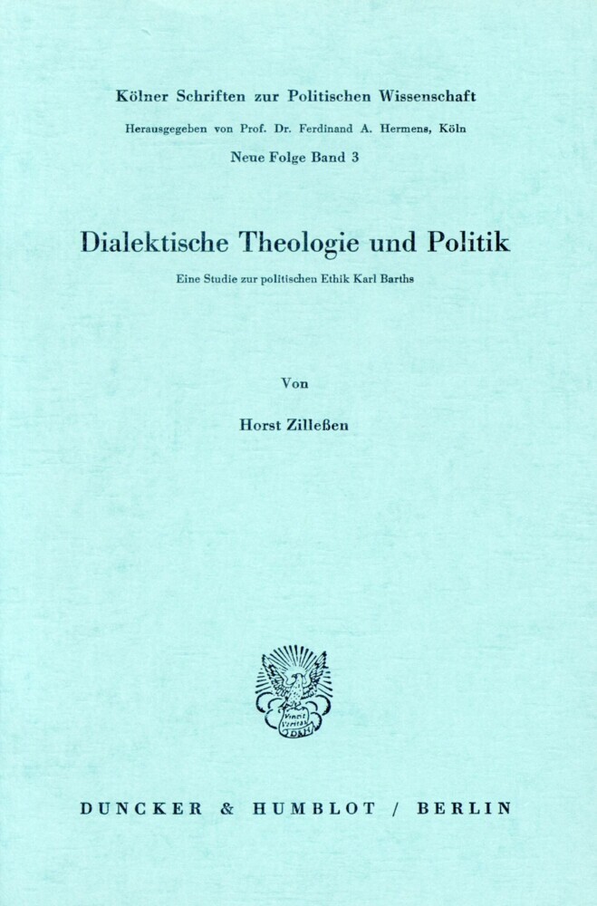 Dialektische Theologie und Politik. main product photo