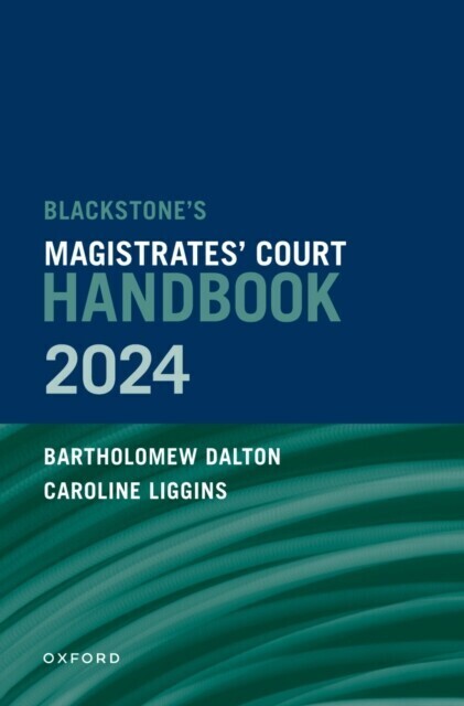Blackstone's Magistrates' Court Handbook 2024 main product photo
