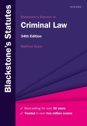 Blackstone's Statutes on Criminal Law