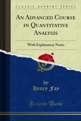 Advanced Course in Quantitative Analysis