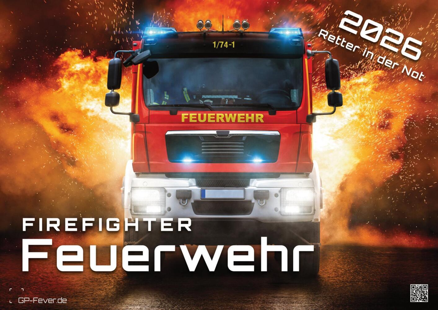 FIREFIGHTER - Retter in der Not - Feuerwehr - 2026 - Kalender DIN A2 main product photo