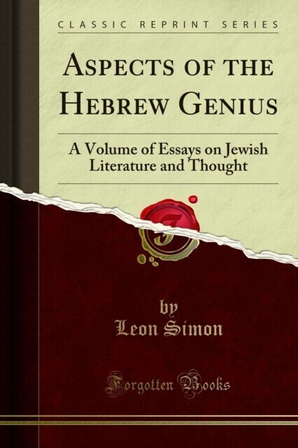 Aspects of the Hebrew Genius main product photo