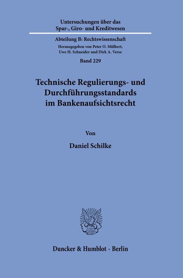 Technische Regulierungs- und Durchführungsstandards im Bankenaufsichtsrecht main product photo