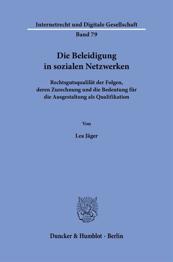 Die Beleidigung in sozialen Netzwerken main product photo