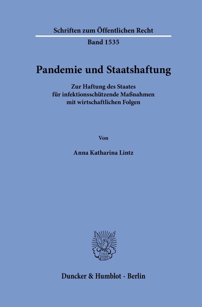 Pandemie und Staatshaftung main product photo