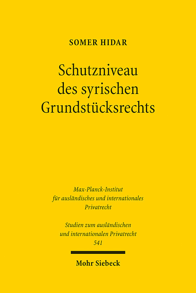 Schutzniveau des syrischen Grundstücksrechts main product photo