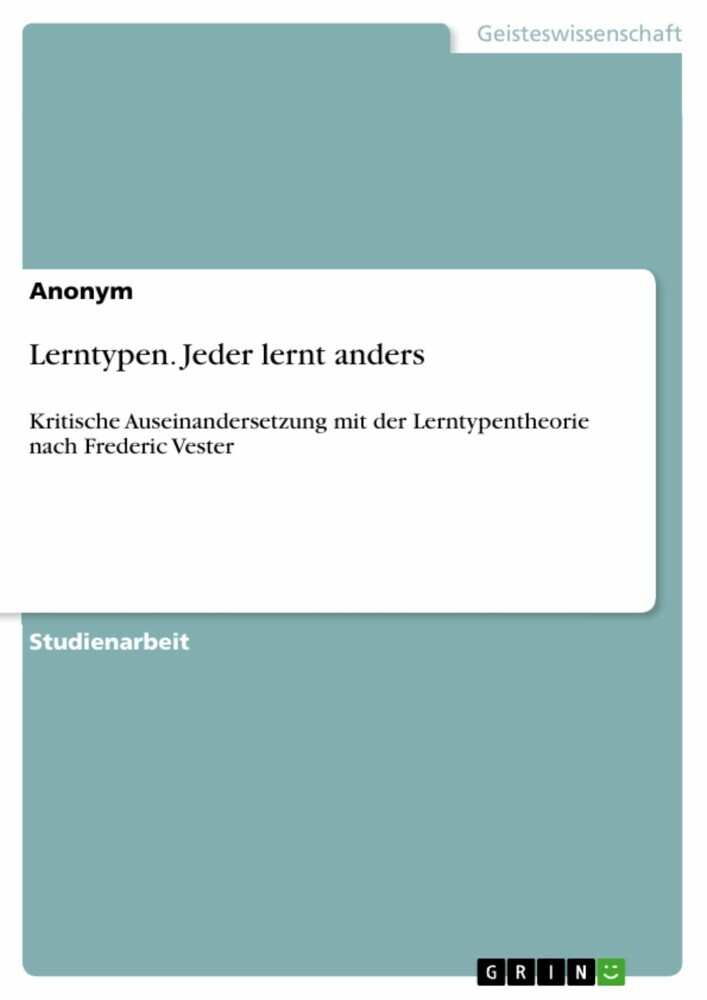 Lerntypen. Jeder lernt anders main product photo