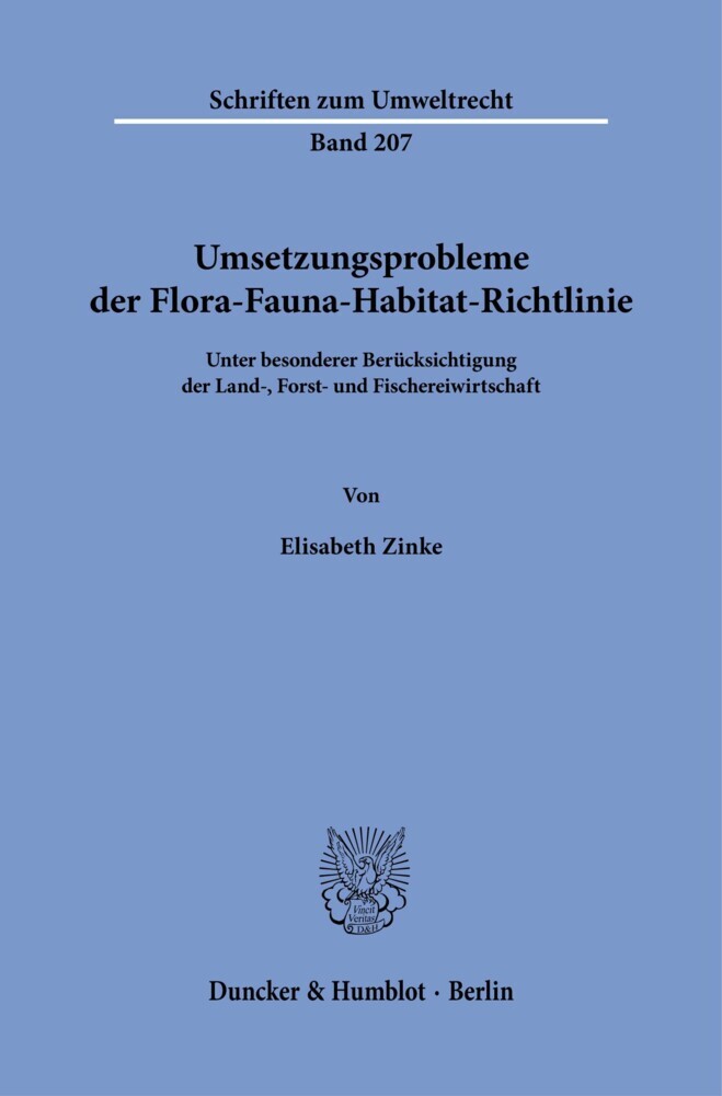 Umsetzungsprobleme der Flora-Fauna-Habitat-Richtlinie main product photo