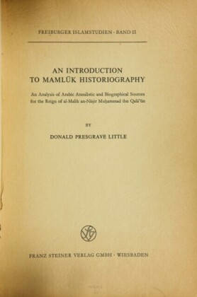 Introduction to Mamluk Historiography