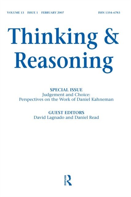 Judgement and Choice: Perspectives on the Work of Daniel Kahneman main product photo