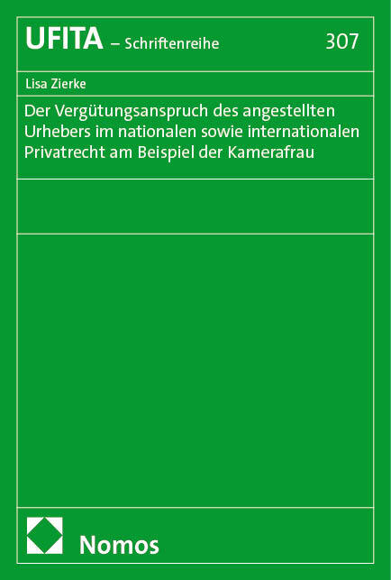 Die Vergütungsansprüche des angestellten Urhebers im nationalen sowie internationalen Privatrecht am Beispiel der Kamerafrau main product photo