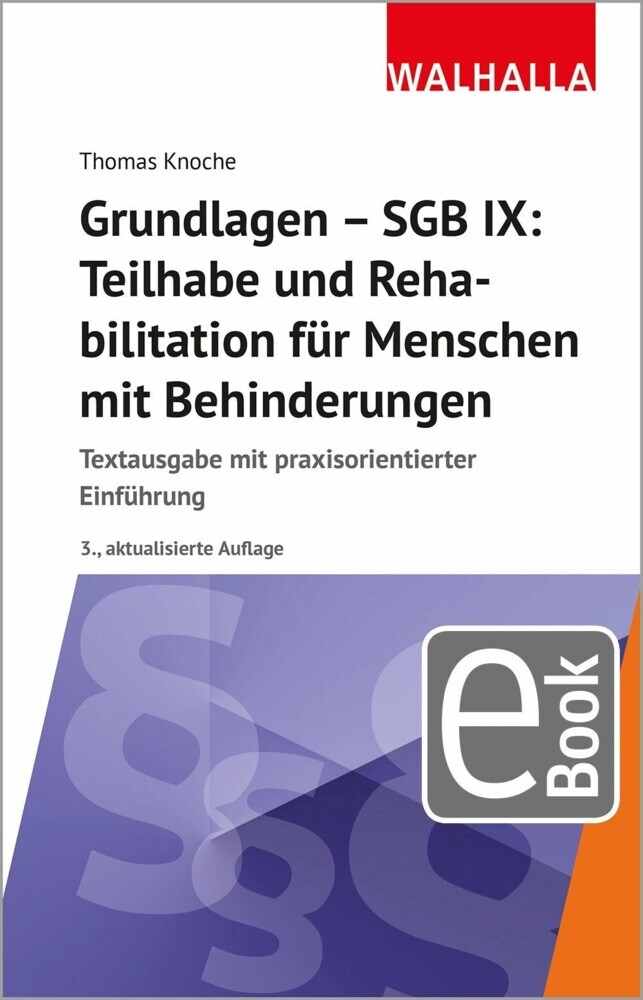 Grundlagen - SGB IX: Rehabilitation und Teilhabe von Menschen mit Behinderungen main product photo