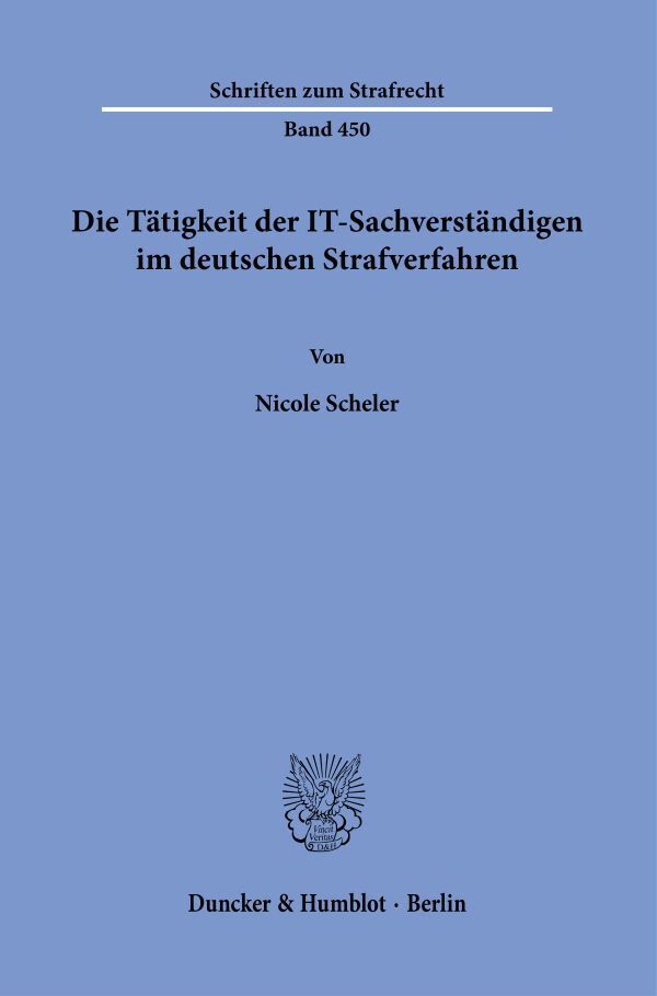 Die Tätigkeit der IT-Sachverständigen im deutschen Strafverfahren main product photo