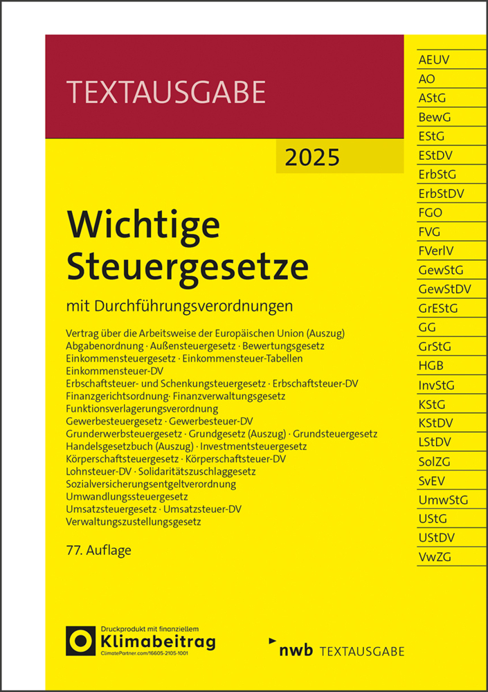 Wichtige Steuergesetze main product photo