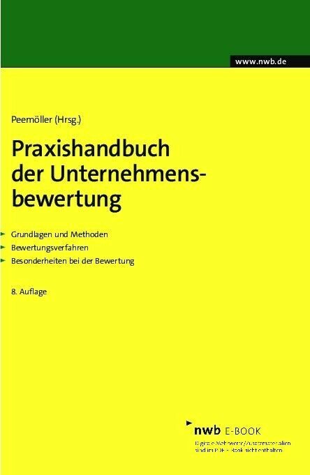 Praxishandbuch der Unternehmensbewertung main product photo