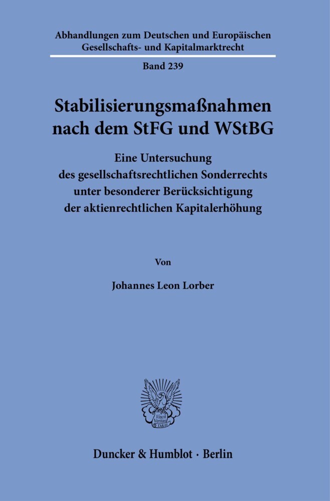 Stabilisierungsmaßnahmen nach dem StFG und WStBG main product photo