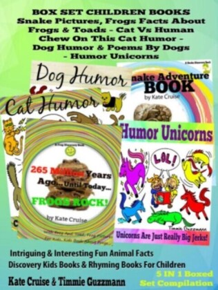 Box Set Set Children's Books: Snake Picture Book - Frog Picture Book - Humor Unicorns - Funny Cat Book For Kids Dog Humor