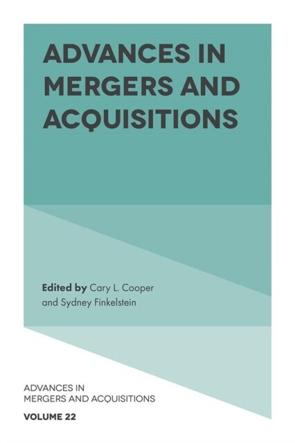 Advances in Mergers and Acquisitions main product photo
