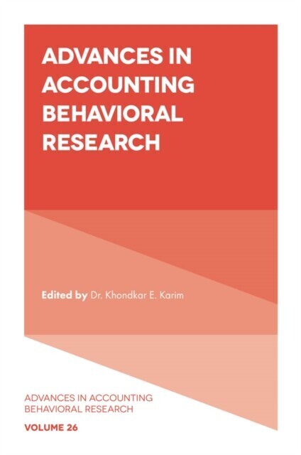 Advances in Accounting Behavioral Research main product photo